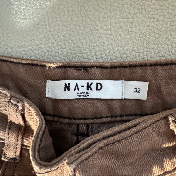 NAKD women’s size 0 brown denim pants wide leg - Picture 3 of 3